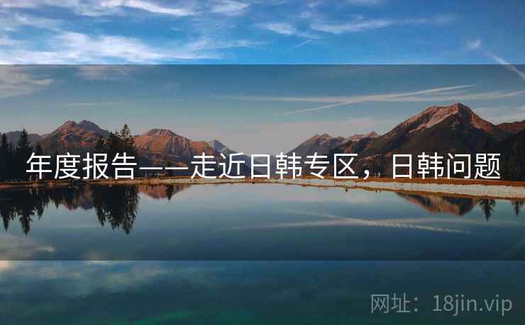 年度报告——走近日韩专区,日韩问题 年度报告——走近日韩专区,日韩问题